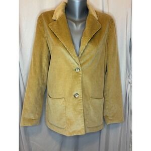 Limited Chinos Tan Corduroy Blazer Jacket Womens 4 Camel Two Button Wide Wale